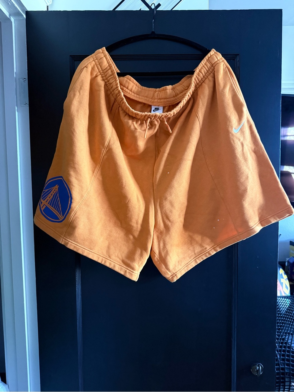 Nike Women’s Orange Athletic Shorts Golden state warriors
